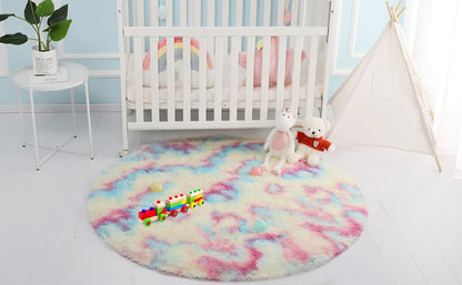 Round Rainbow Rug