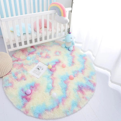 Round Rainbow Rug