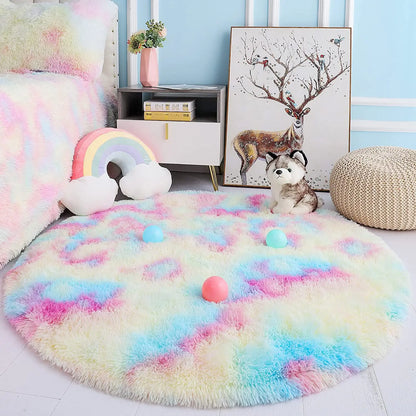 Round Rainbow Rug