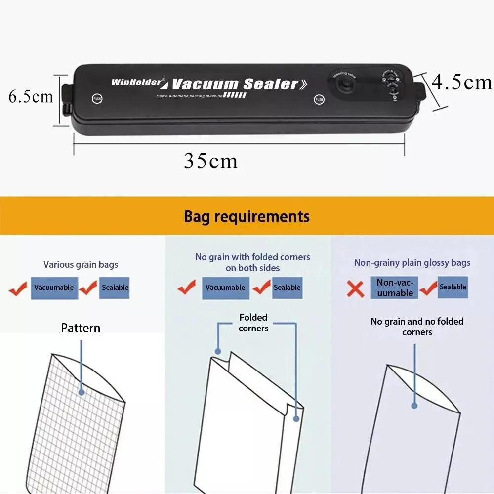 Portable 3 IN 1 Vacuum Sealer with Free 10 Sealing Bags