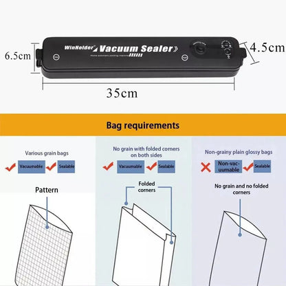 Portable 3 IN 1 Vacuum Sealer with Free 10 Sealing Bags