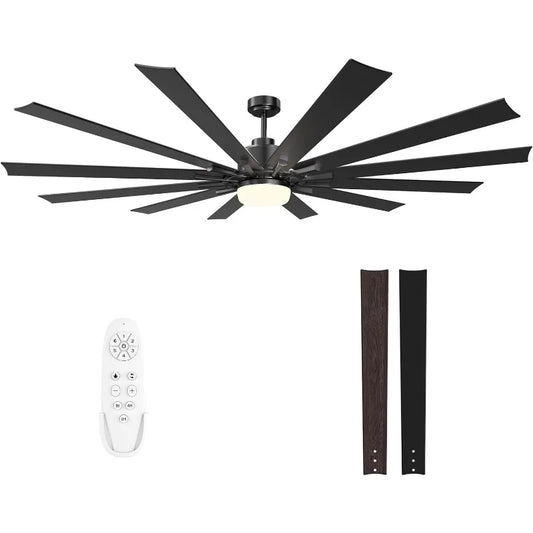 84" Large Ceiling Fans with Lights and Remote - Indoor/Outdoor