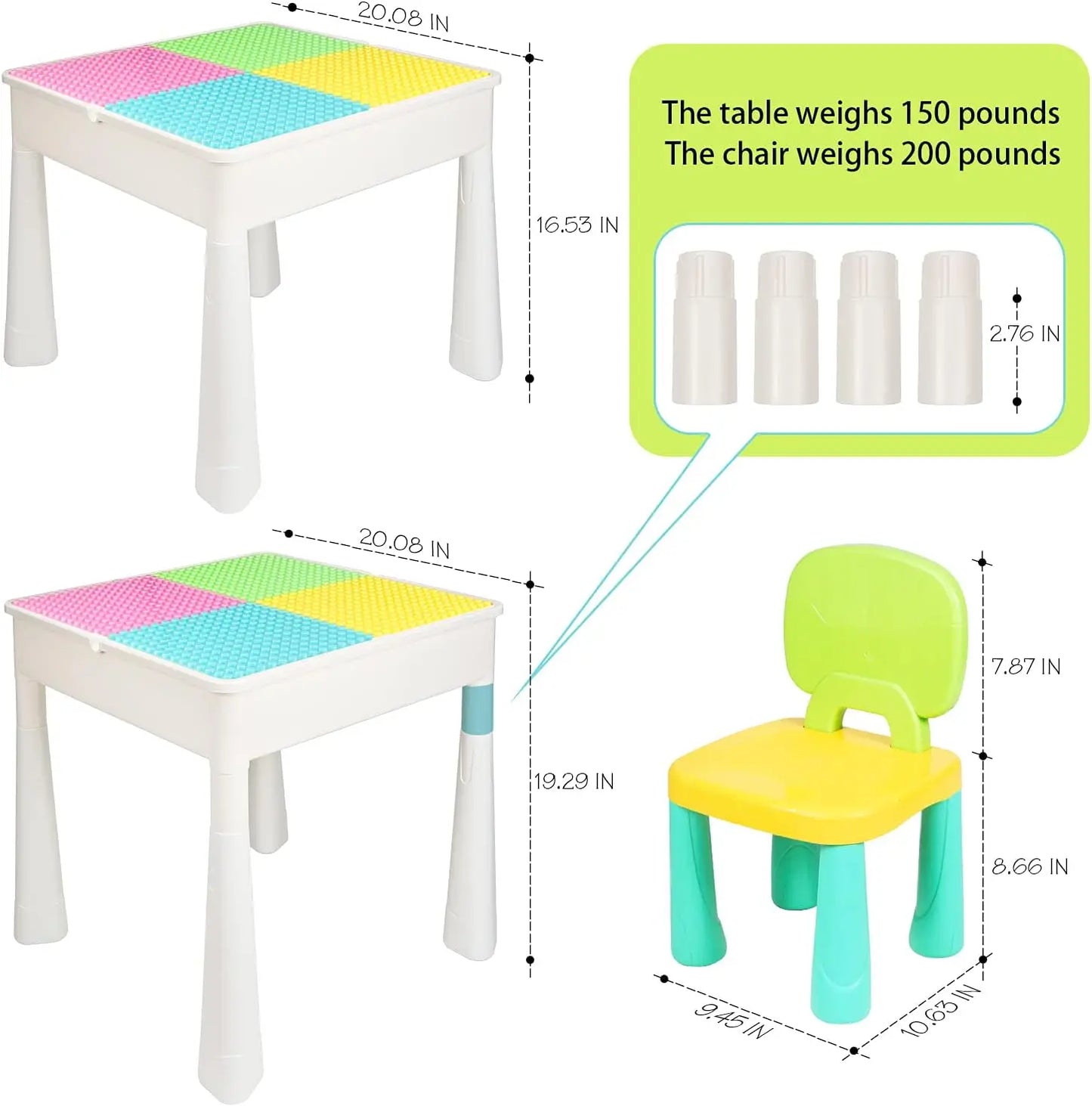 GobiDex All-in-One Kids Table and Chairs