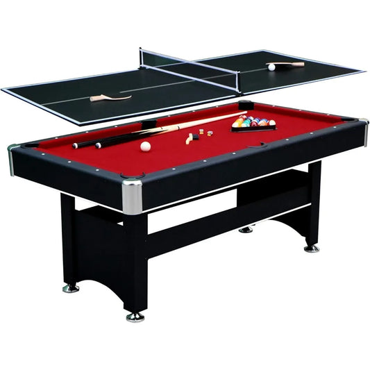 6-ft Pool Table with Table Tennis Top