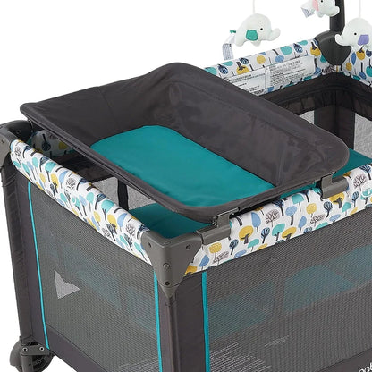 Portable Baby Playpen with Detachable Bassinet and Changing Table