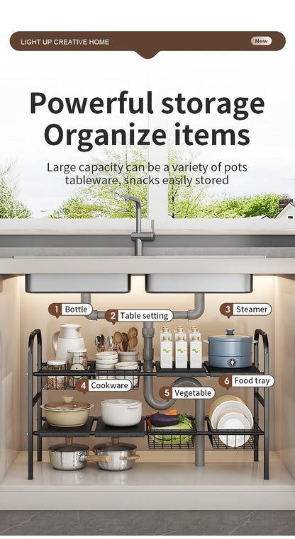 Expandable Cabinet Shelf Organizer