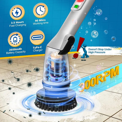 Cordless Electric Spin Scrubber