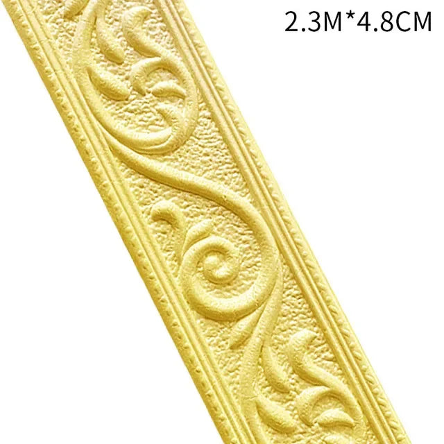 3D Wall Trim Line Skirting Border Self Adhesive Waterproof