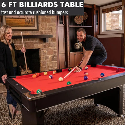 6 FT Portable Pool Table Set