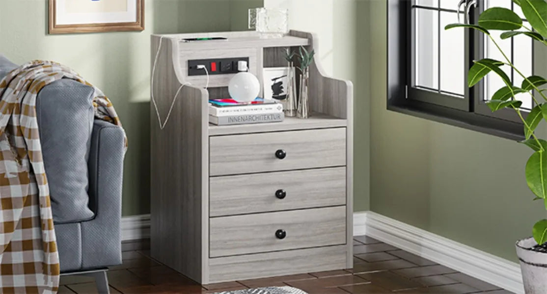 Night Stand with Charging Station