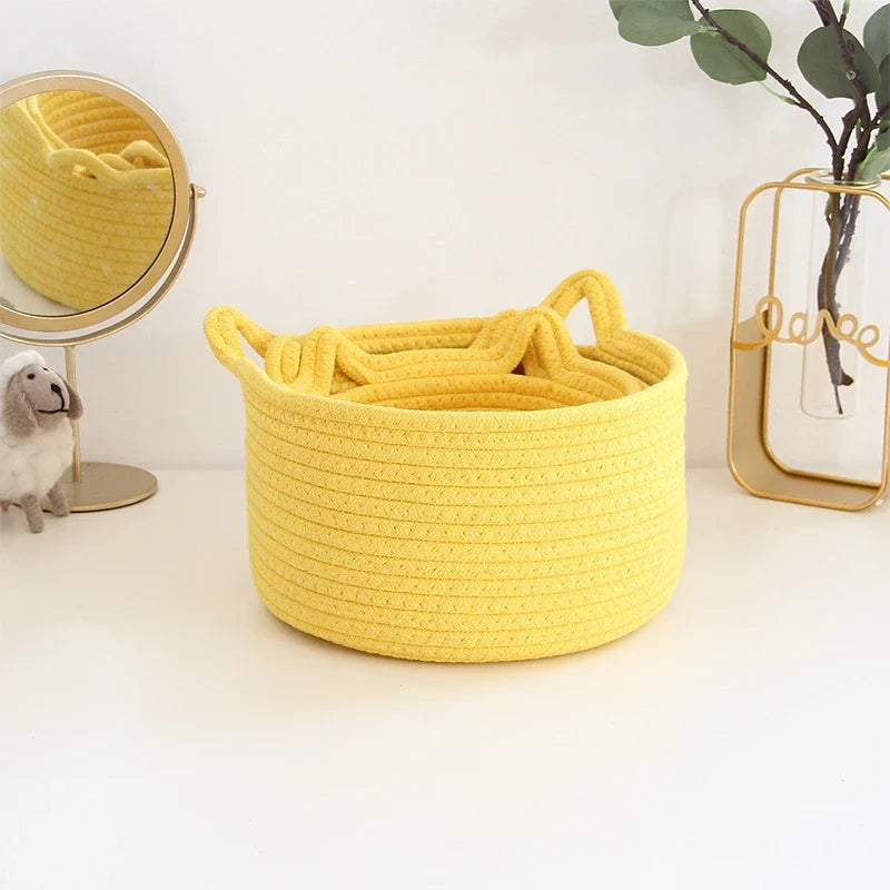 Cotton Cat Ear Shape Basket