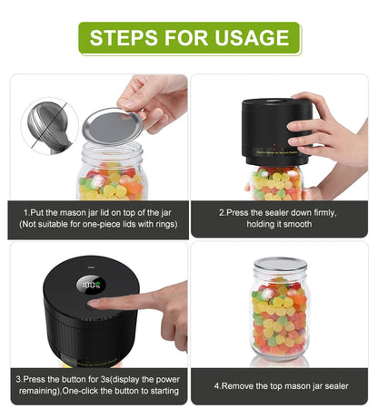 Electric Mason Jar Vacuum Sealer