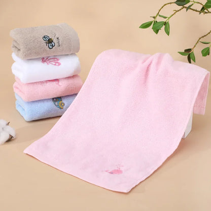 4pcs Cotton cartoon embroidery baby towels