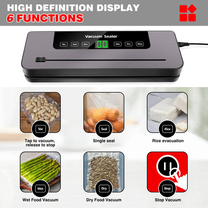 5-in-1 Multi-Functional Vacuum Sealer with 10 Sealer bags