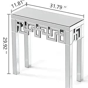 Silver Console Table with Mirrored Finished