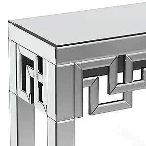 Silver Console Table with Mirrored Finished