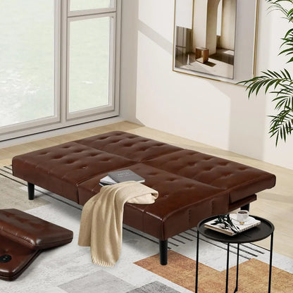 65“ Convertible Futon Sofa Bed w/ 2 USB