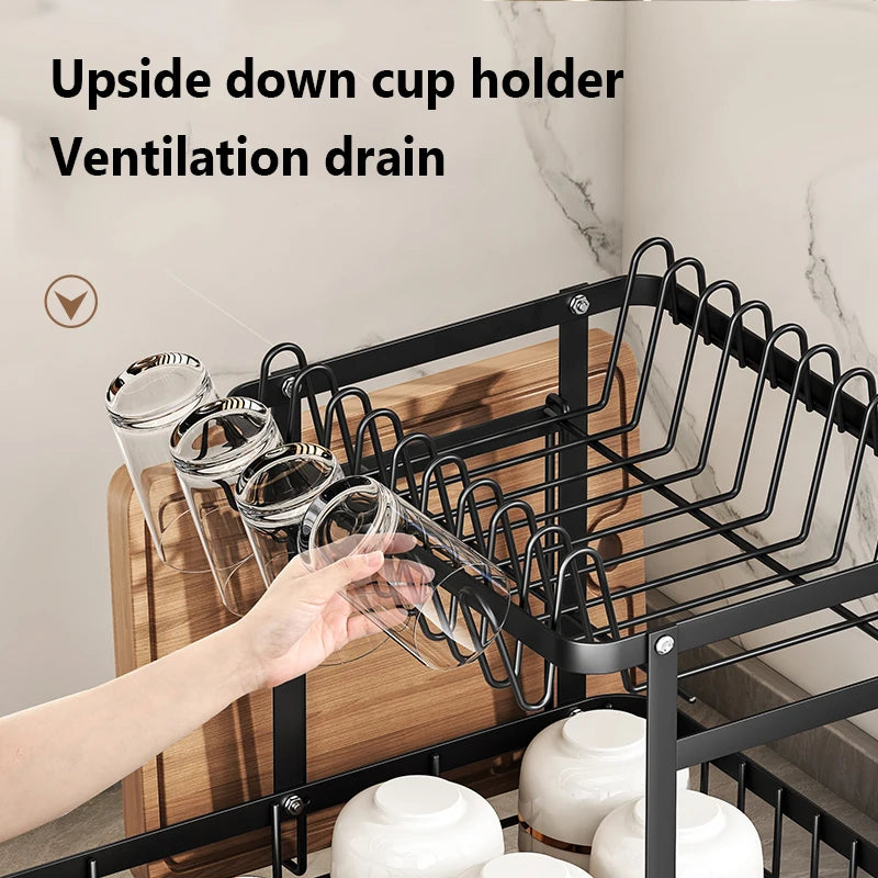 1 Or 2-Tier Kitchen Dish Drying Rack