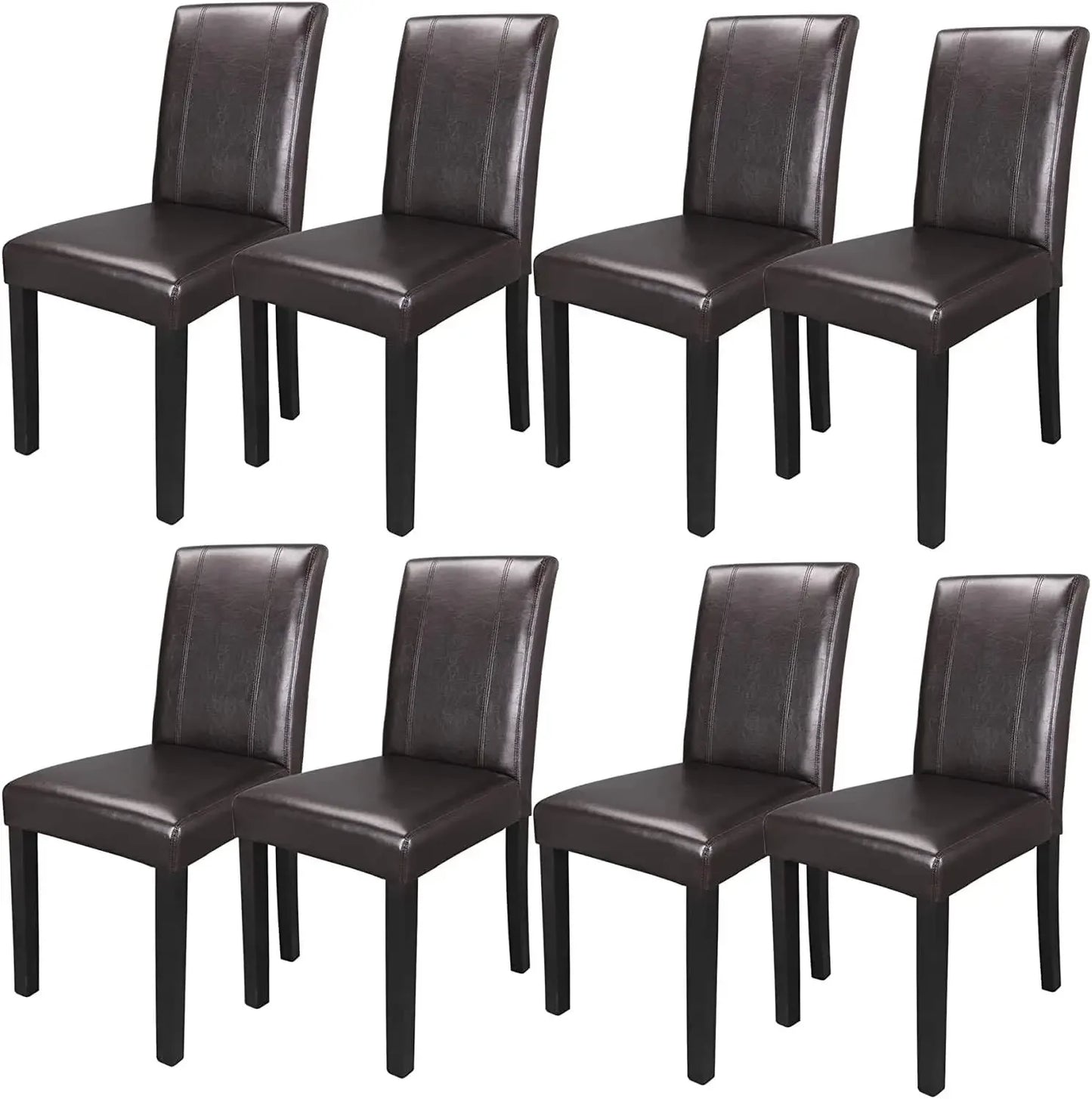 Leather Dining Chairs Set of 8