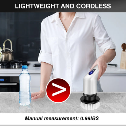 Cordless Electric Cleaning Brush with 9 Brush Heads & Extension