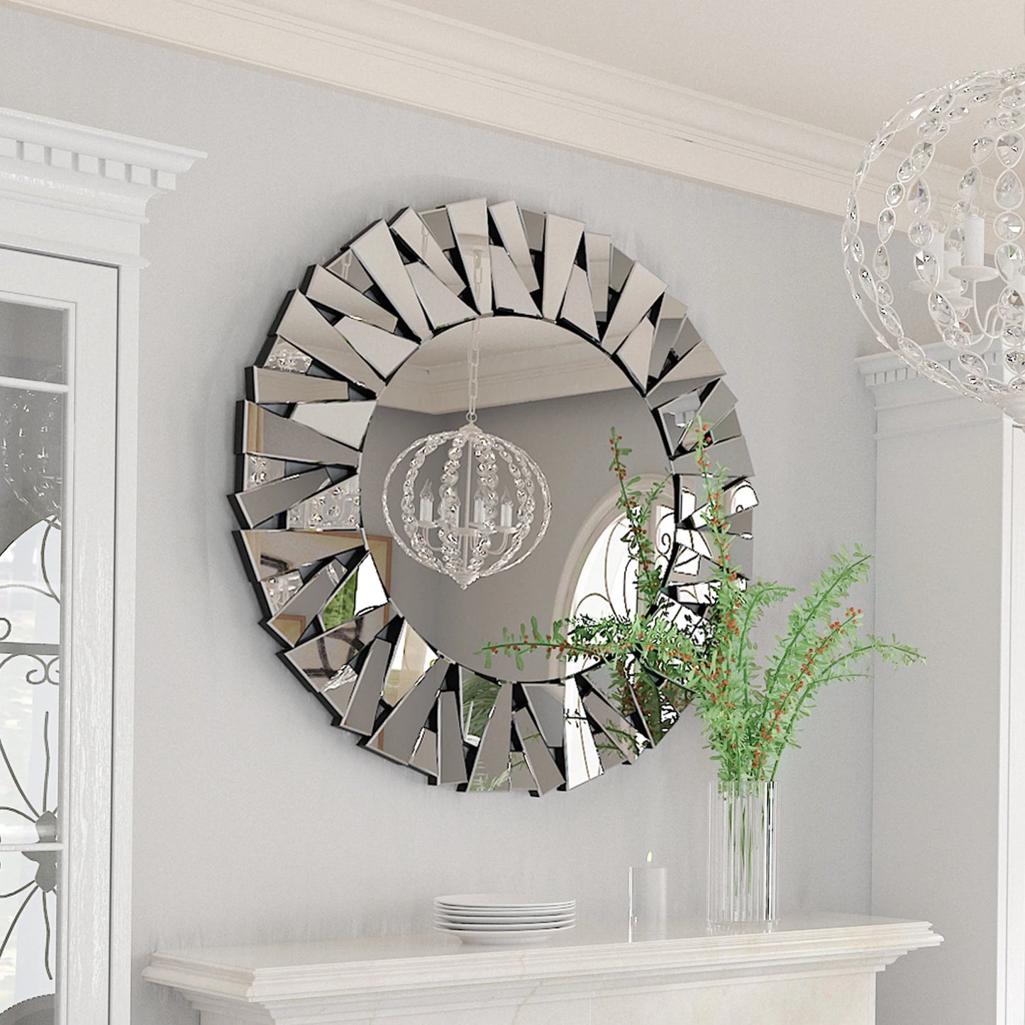 32" Round Sunburst Mirror