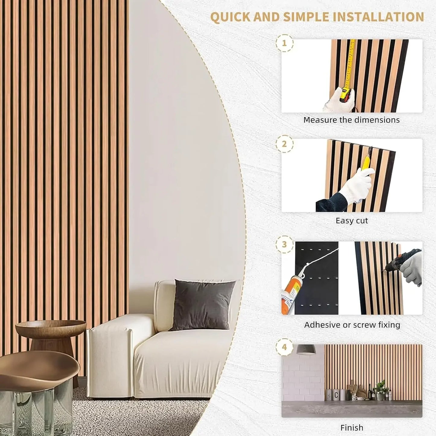 3D Fluted Panel for Wall