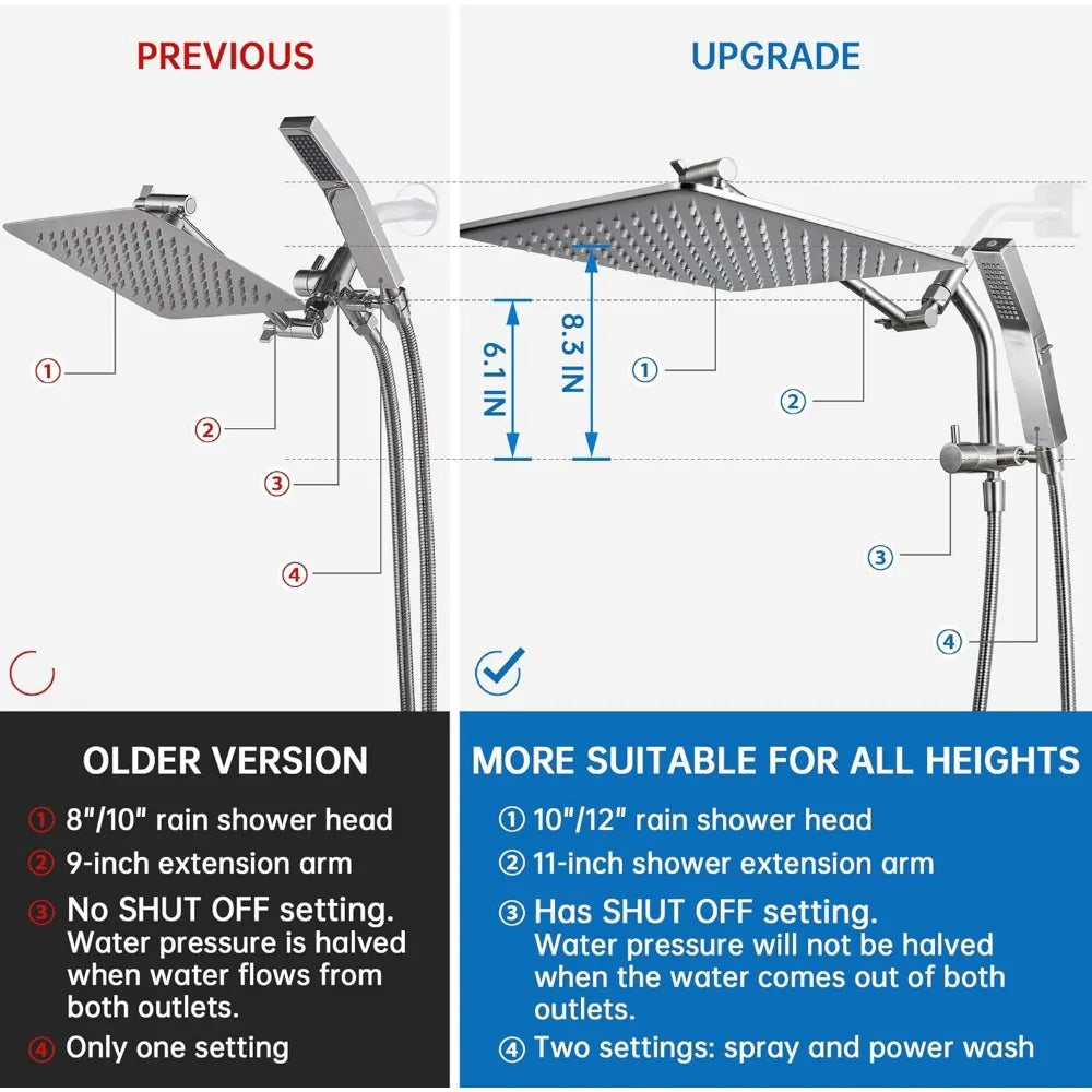 Metal 12'' Rain Shower Head