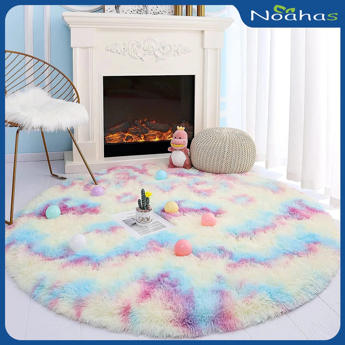 Round Rainbow Rug