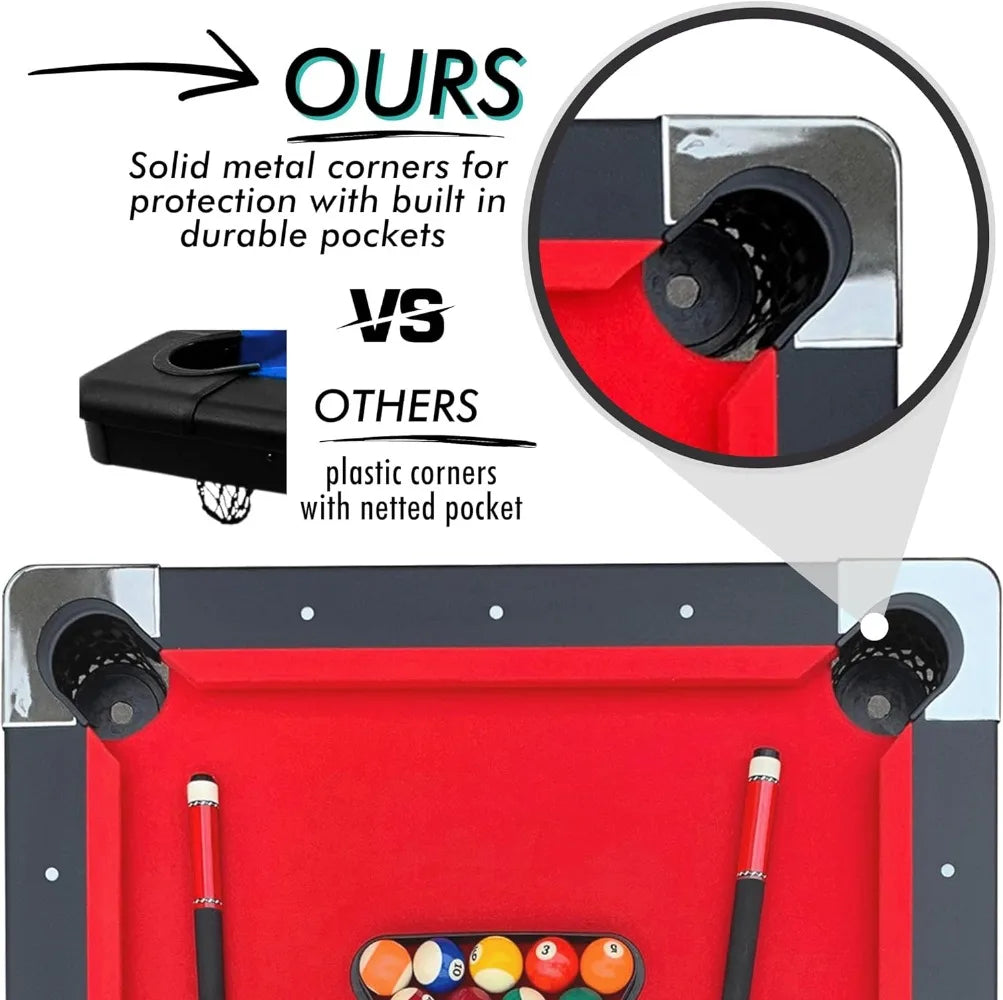 6 FT Portable Pool Table Set